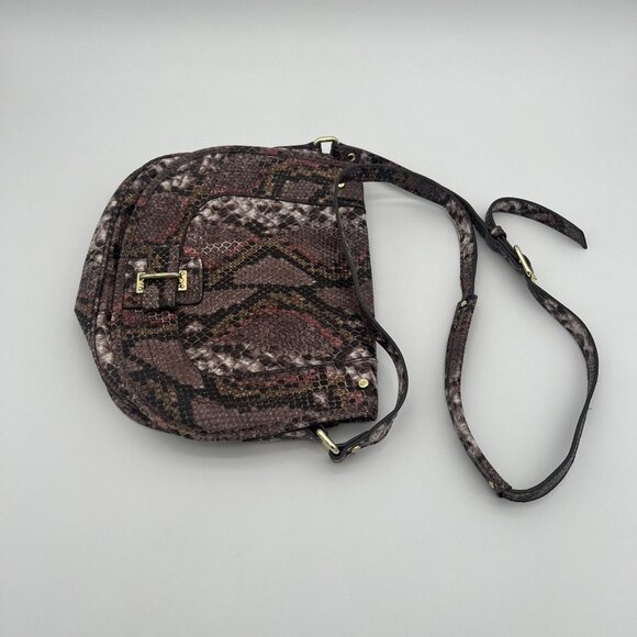 Nine West Snake Print Crossbody Bag With Adjustable Strap & Gold Hardware - Picture 3 of 6